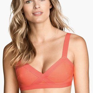H&M Orange Bikini Bandeau Bandage Style US 4 Size Small